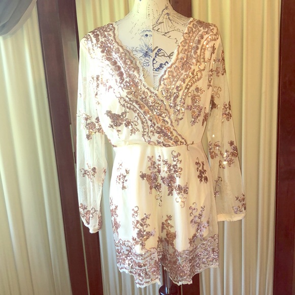 She and Sky Other - NWT sequined romper